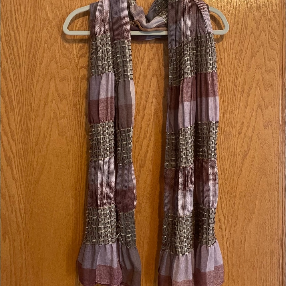 Elegant Patchwork Scarf - Shades of Purple